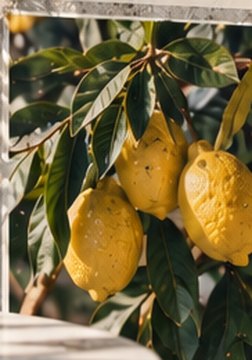 Poster: lemons on the tree