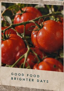 Poster: vine tomatoes — Good Food Brighter Days